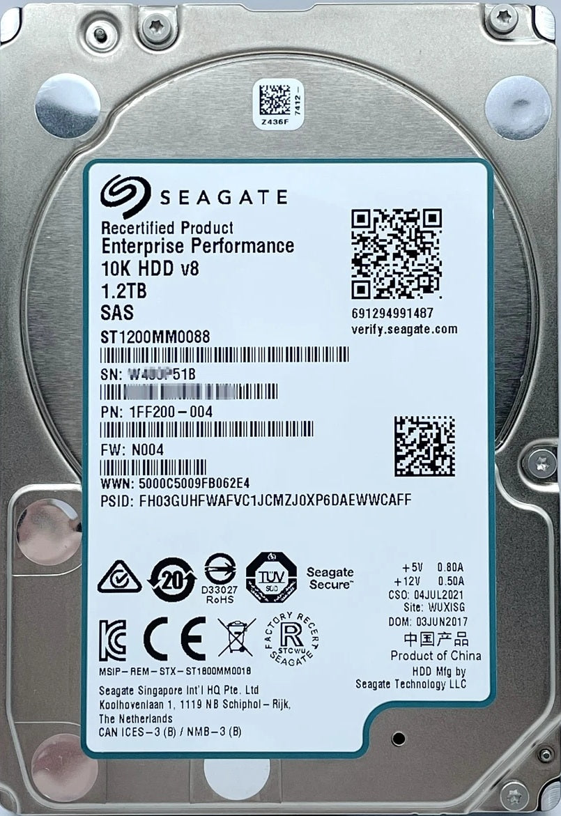 Seagate ST1200MM0088 1.2TB 10K SAS Drive