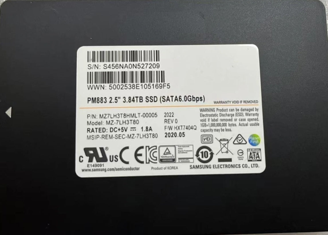 Samsung PM883 3.84TB SATA SSD | Enterprise Data Center Drive