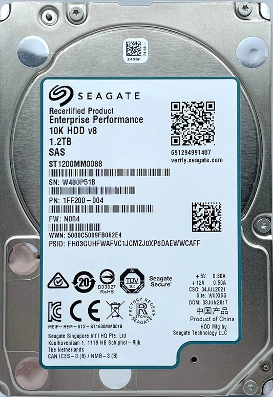 Seagate ST1200MM0088 1.2TB 10K SAS Drive